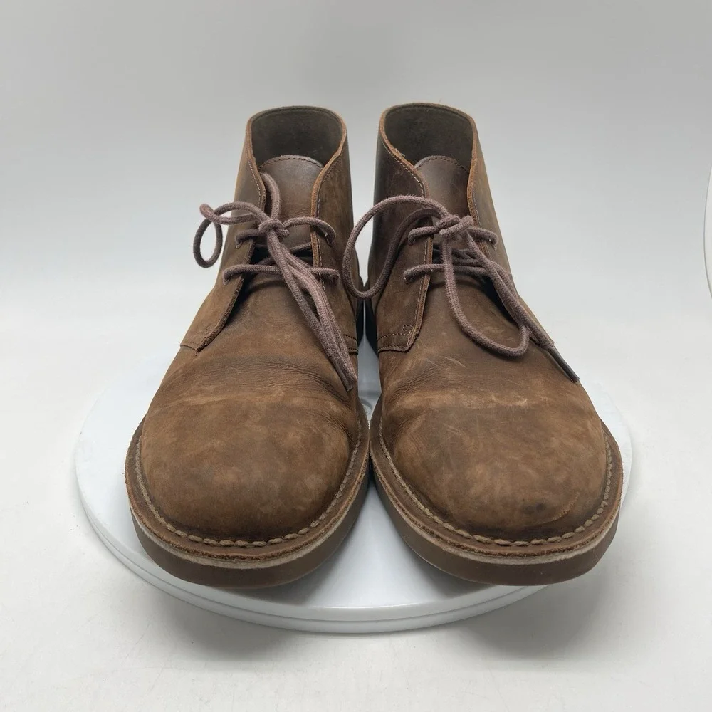 Clarks Bushacre Boots Mens 10.5 M Brown Casual Chukka Preppy Ankle‎ Shoes 15522